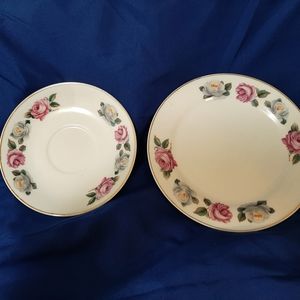 Porcelain Plate and Saucer